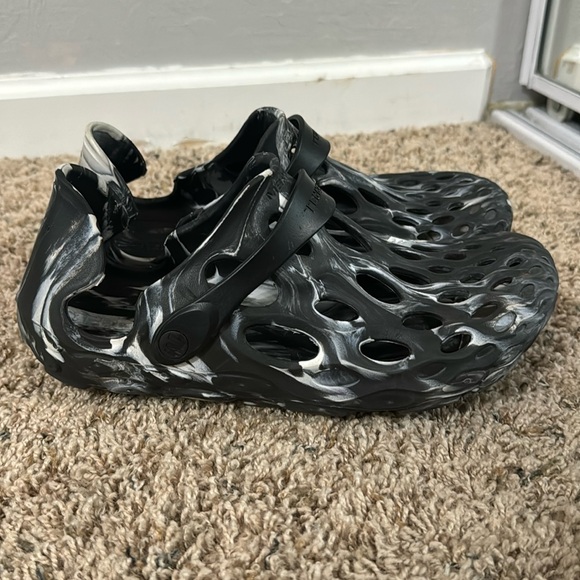 MERRELL HYDRO MOC Black White Women US 10/ Men US SANDALS SLIDE